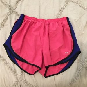 pink and purple nike shorts